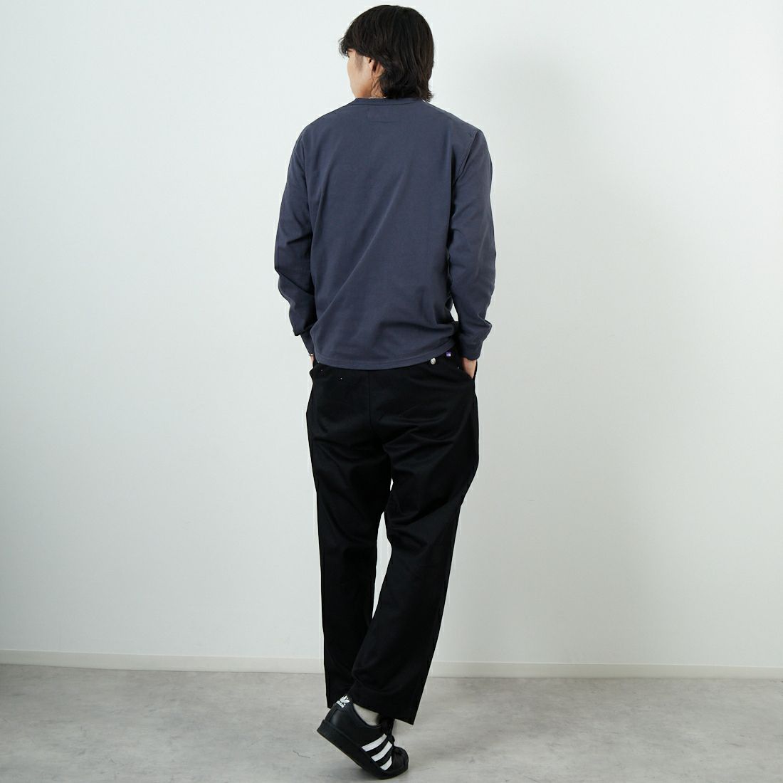 THE NORTH FACE PURPLE LABEL [ザ ノースフェイス パープルレーベル] クールマックス チノフィールドワークパンツ [N25FC033] K BLACK &&モデル身長：179cm 着用サイズ：32&&