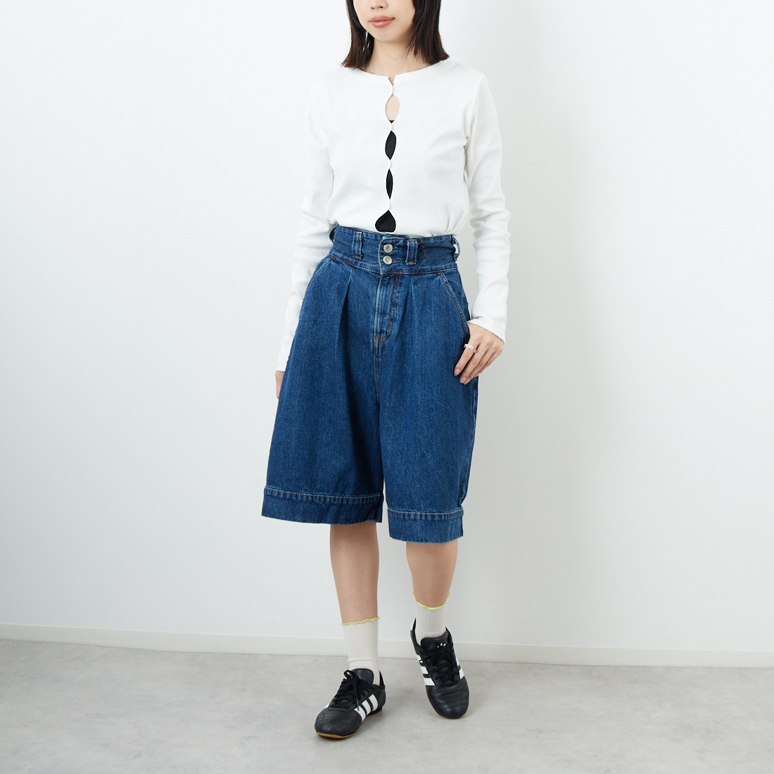 サムシングさん＠土日受取不可 専用 SOMETHING [サムシング] デニムハーフパンツ [SA1800]｜ジーンズ