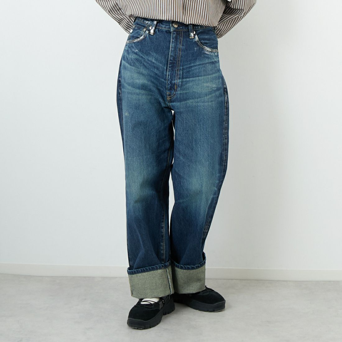 SOMETHING [サムシング] スーパーハイライズワイドストレートデニム