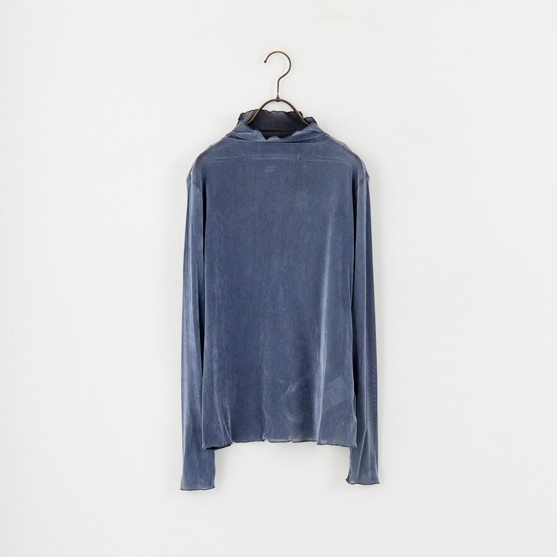USINE [ユジーヌ] フロッキーチュールタートルネックTシャツ [21256065] 070 ﾌﾞﾙｰｸﾞ