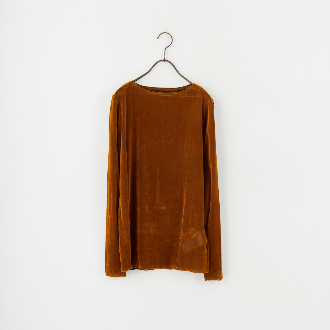 USINE [ユジーヌ] フロッキーチュールボートネックTシャツ [21256064] 044 ｷｬﾒﾙ