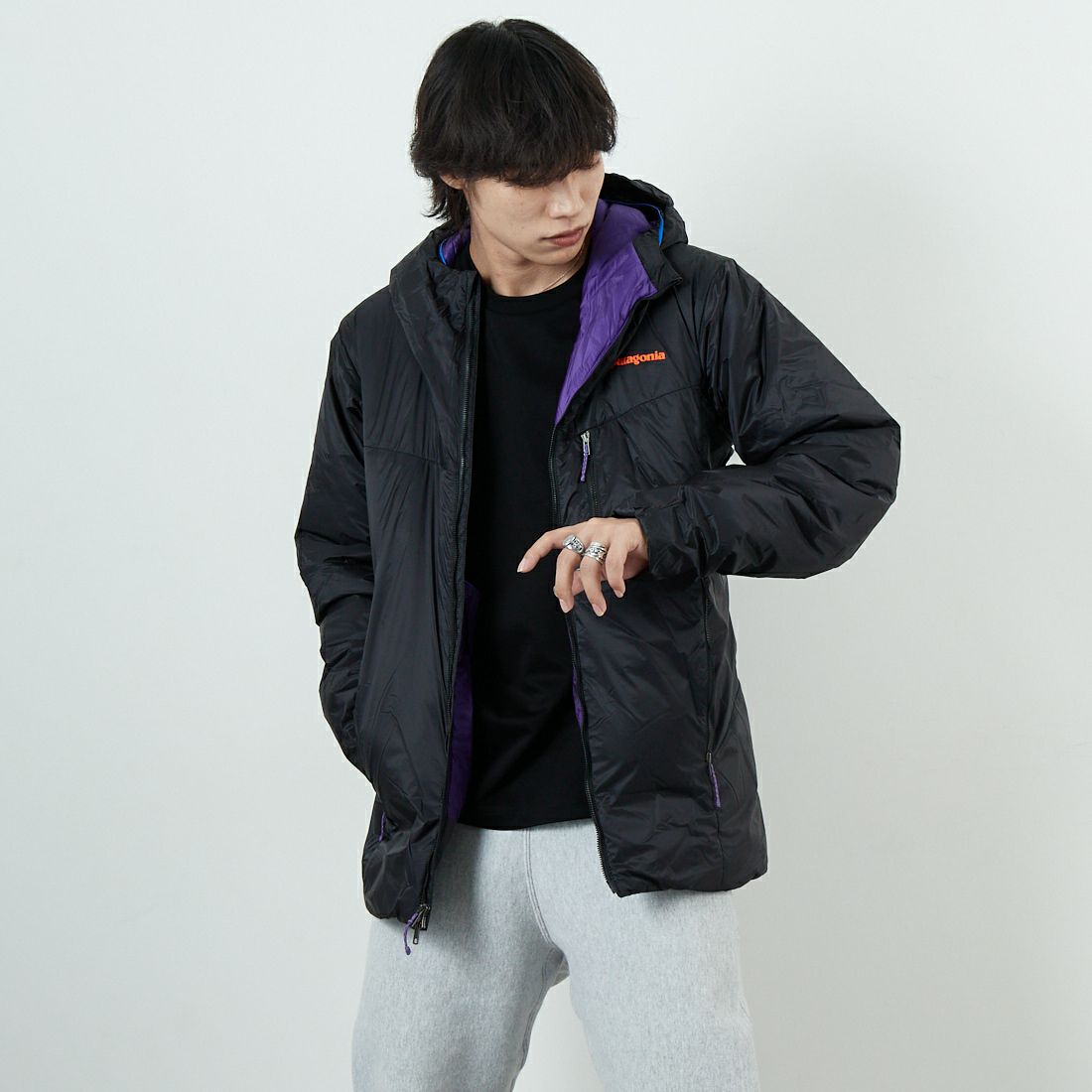 patagonia [パタゴニア] メンズ DASパーカー [85350] BLKP &&モデル身長：179cm 着用サイズ：S&&