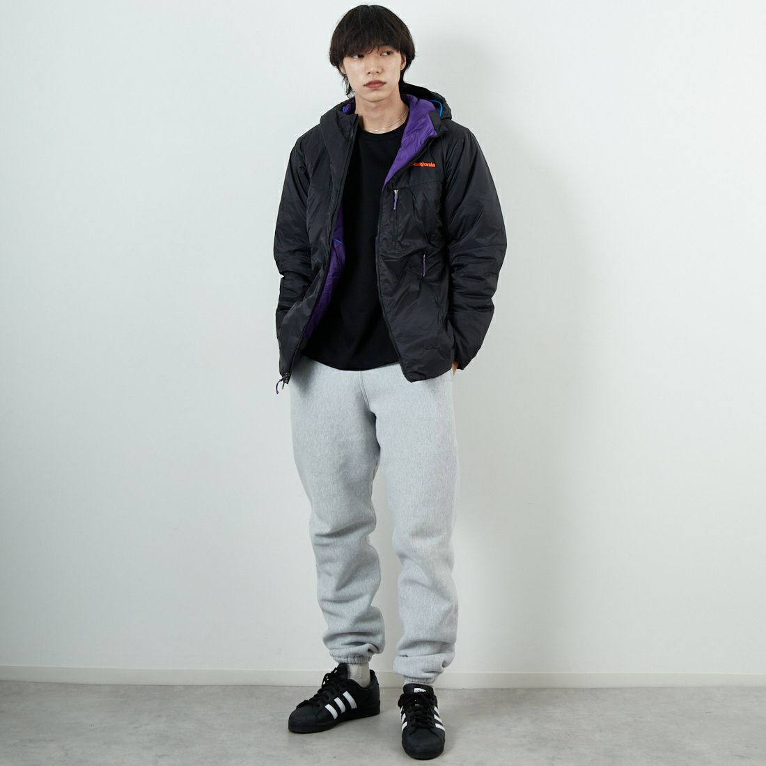 patagonia [パタゴニア] メンズ DASパーカー [85350] BLKP &&モデル身長：179cm 着用サイズ：S&&