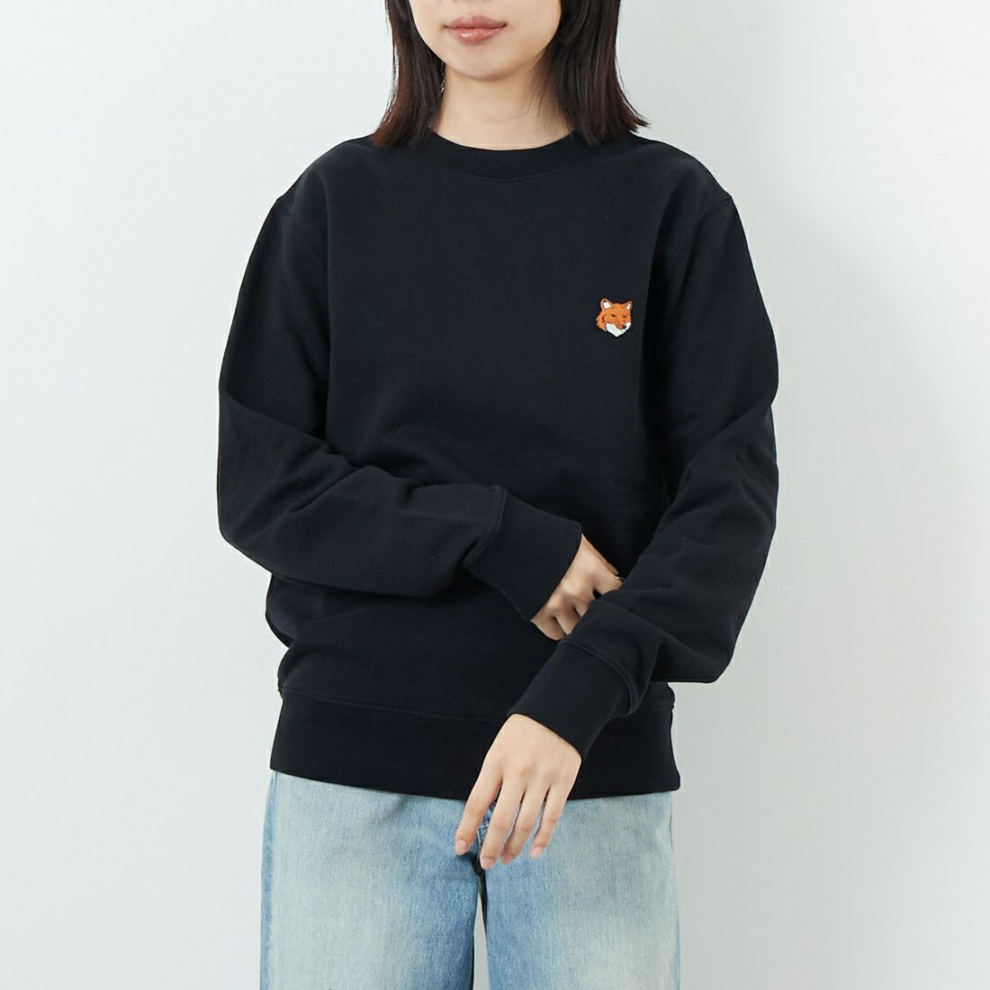 FRED PERRY/フレッドペリー ブラック クルーネック スウェット Hooded Zip Through Sweatshirt(S 198：BLACK): | FRED PERRY