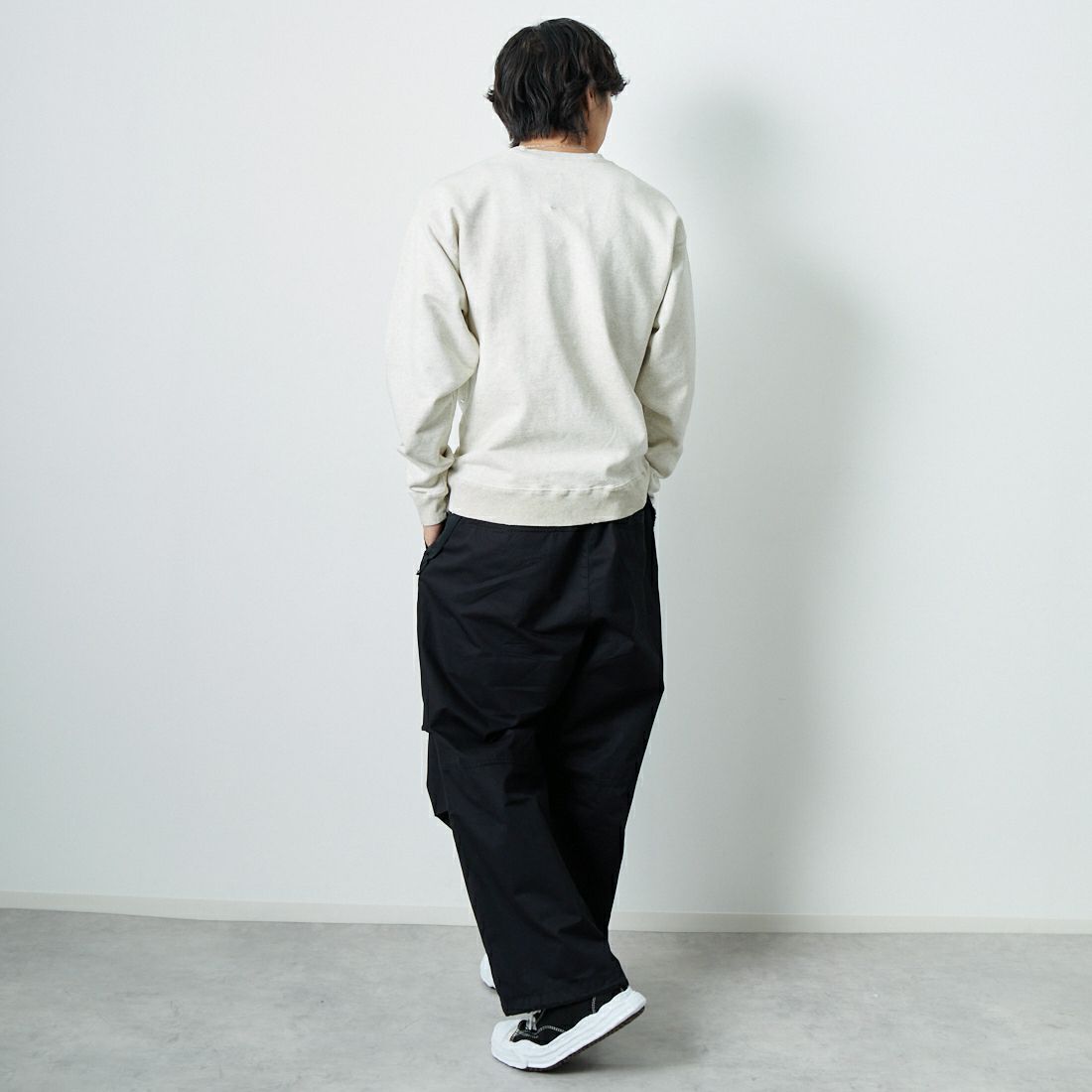 Maison MIHARA YASUHIRO [メゾン ミハラヤスヒロ] エンベリッシュド ダメージプルオーバー [J15PO723] WHITE &&モデル身長：179cm 着用サイズ：44&&