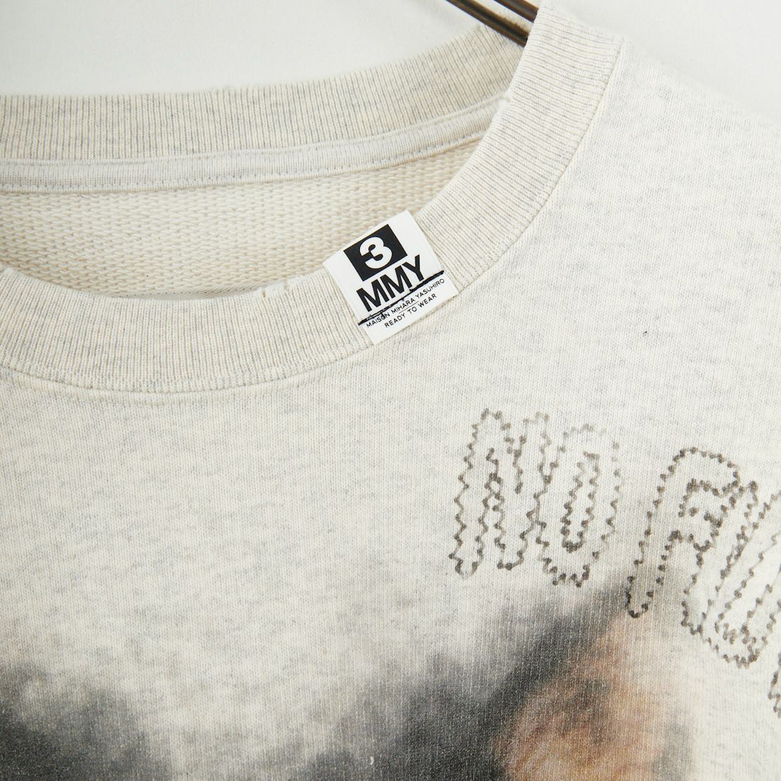 Maison MIHARA YASUHIRO [メゾン ミハラヤスヒロ] エンベリッシュド ダメージプルオーバー [J15PO723] WHITE