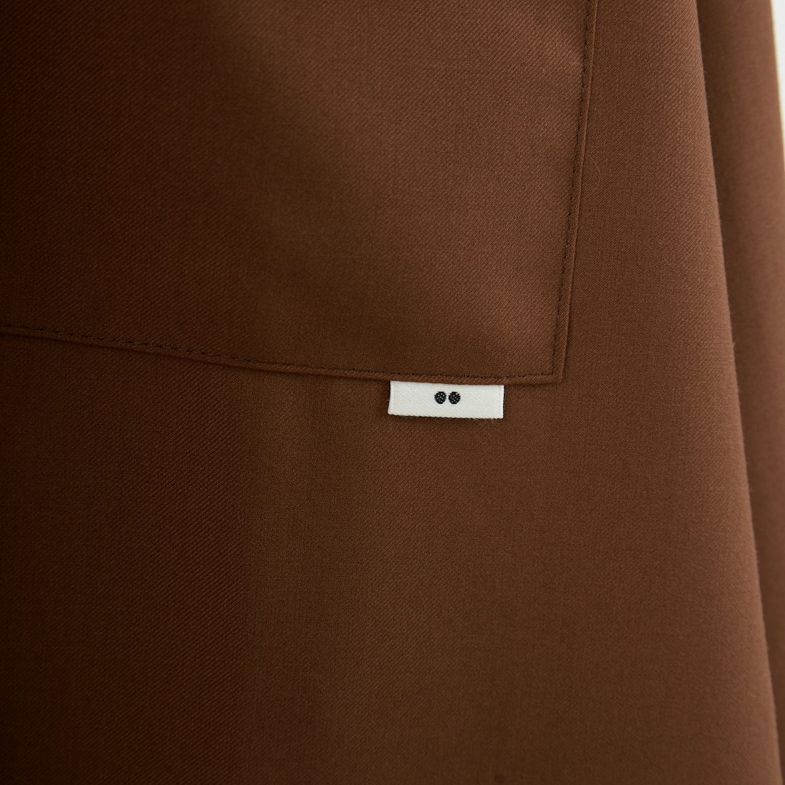 amne [アンヌ] ギャバジンクラシックシャツ [AMN-SH-054] BROWN