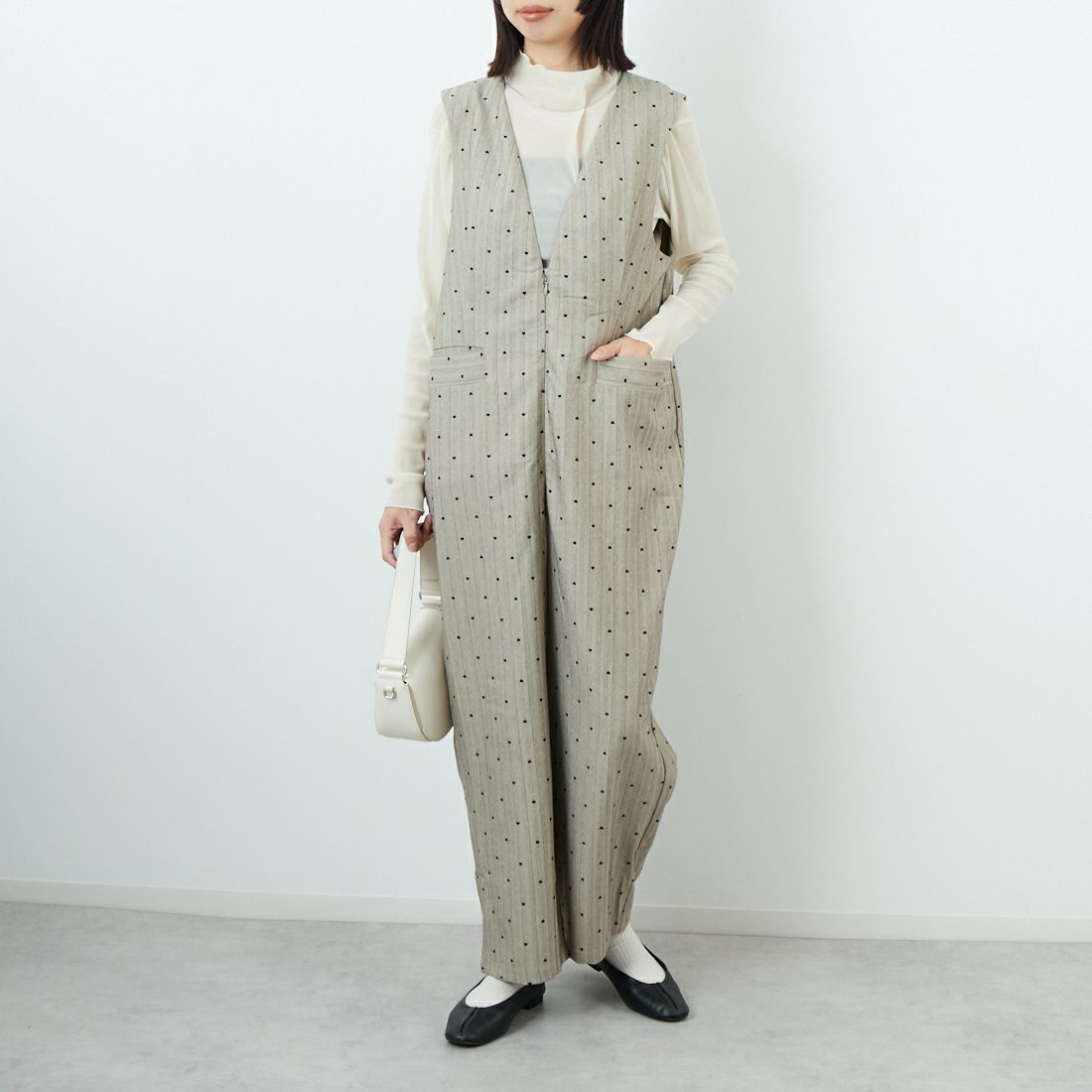 Kelen [ケレン] ヘリンボーンVネックサロペット [LKL25FPT2107