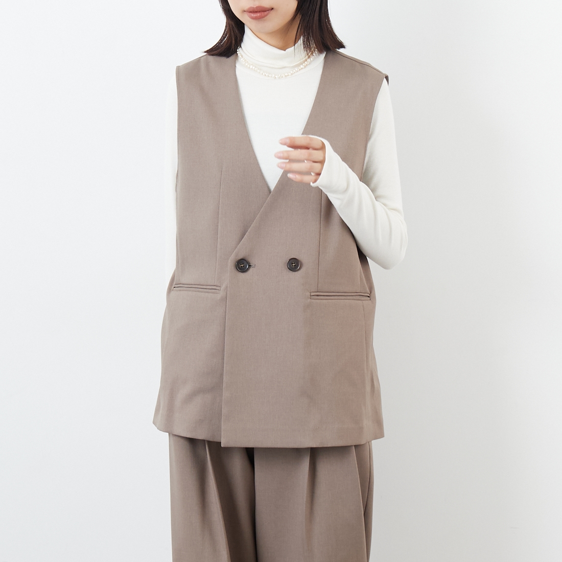 035 ﾓｶ&&モデル身長：162cm 着用サイズ：F&&