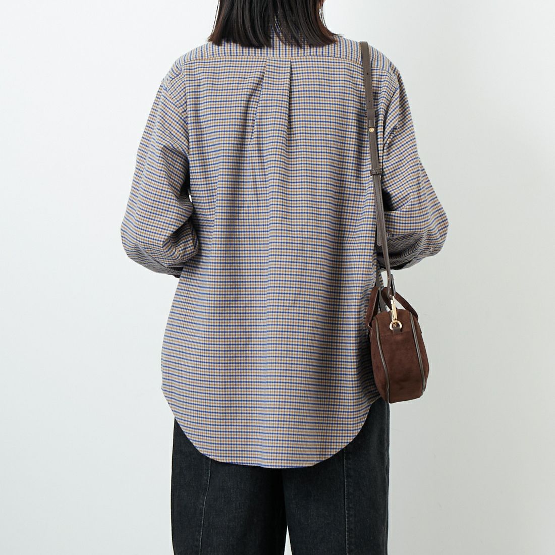L.L.BEAN [エルエルビーン] KITTERY ロングスリーブシャツ [5475-1140] 94 BEIGE P &&モデル身長：162cm 着用サイズ：M&&