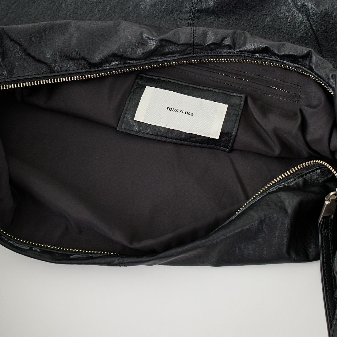 u　todayful エコレザーショルダーバック　BLACK u todayful エコレザーショルダーバック BLACK Ecoleather Shoulder