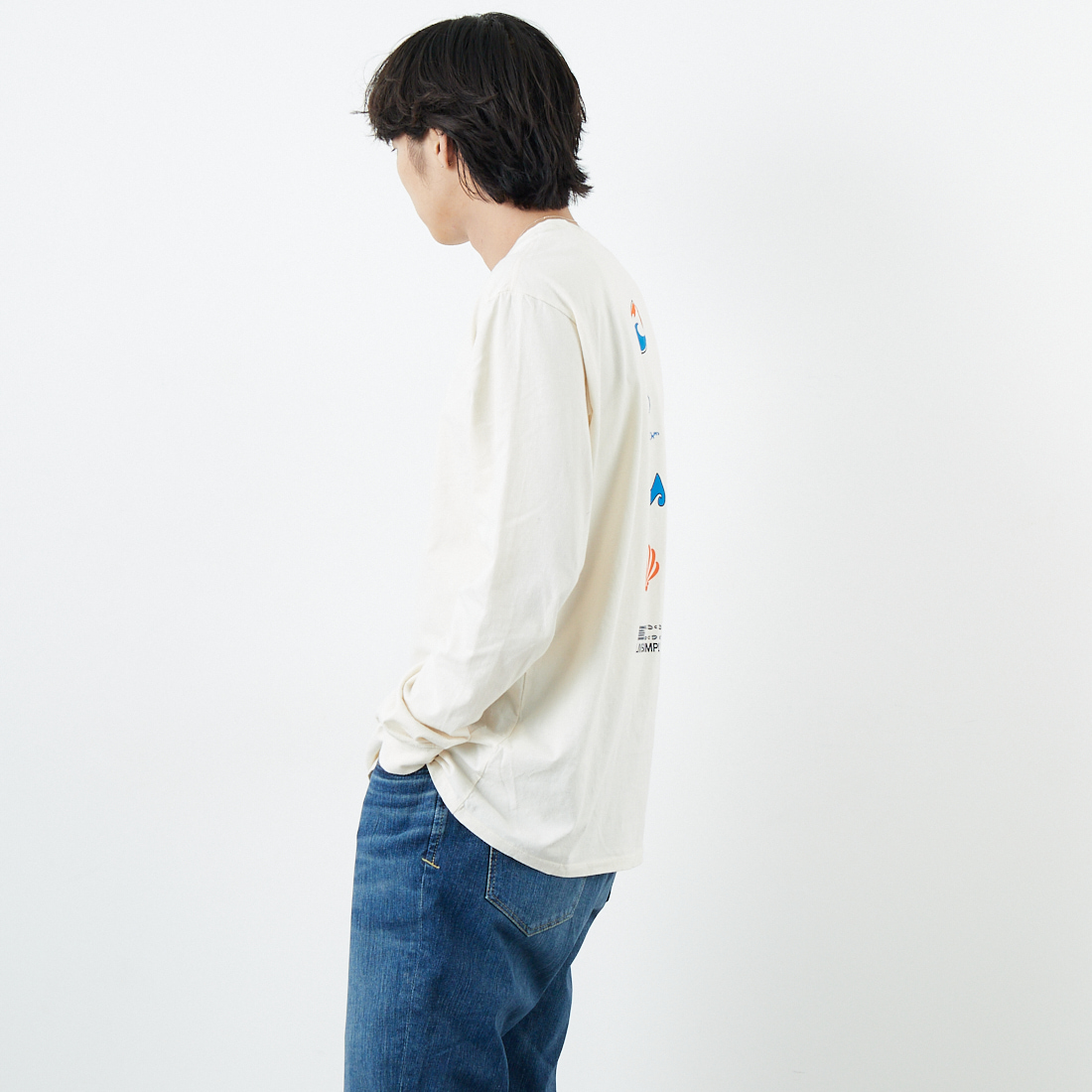 patagonia [パタゴニア] メンズ ロングスリーブ ロングウェイラウンド オーガニックTシャツ [37821] UDNL &&モデル身長：179cm 着用サイズ：M&&
