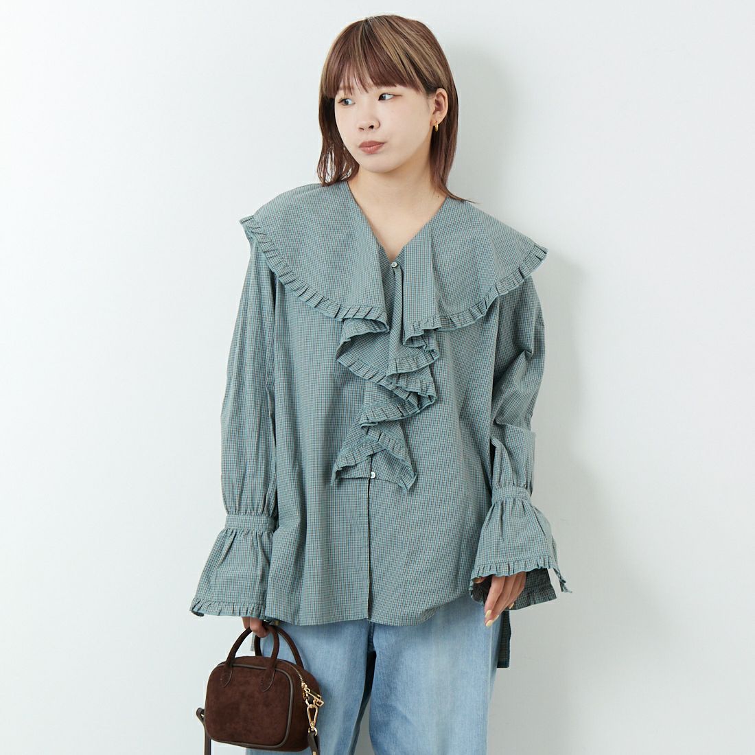 seyto Long frill big collar shirt seyto フリルシャツ