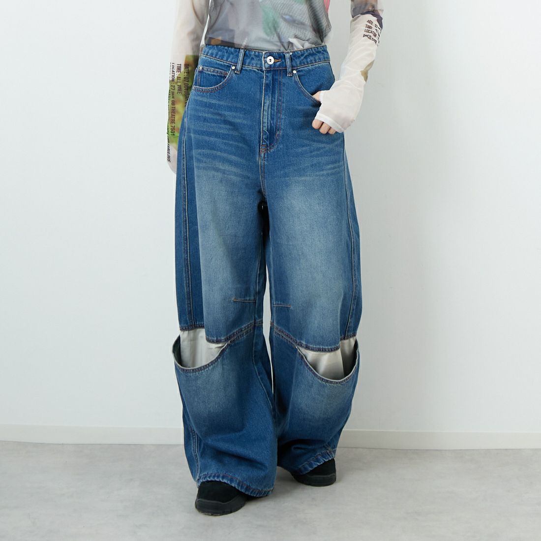 【美品】ヤヌーク KATE ルーズバギー 今季モデル サイズ24 ルーズバギー 