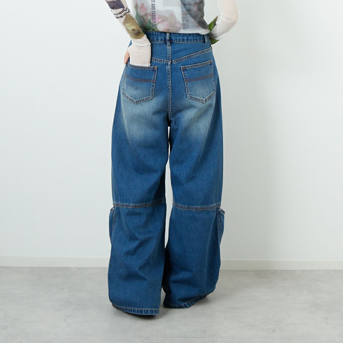 MAISON SPECIAL [メゾンスペシャル] カバーレッグデニムパンツ [21252465301] BLU