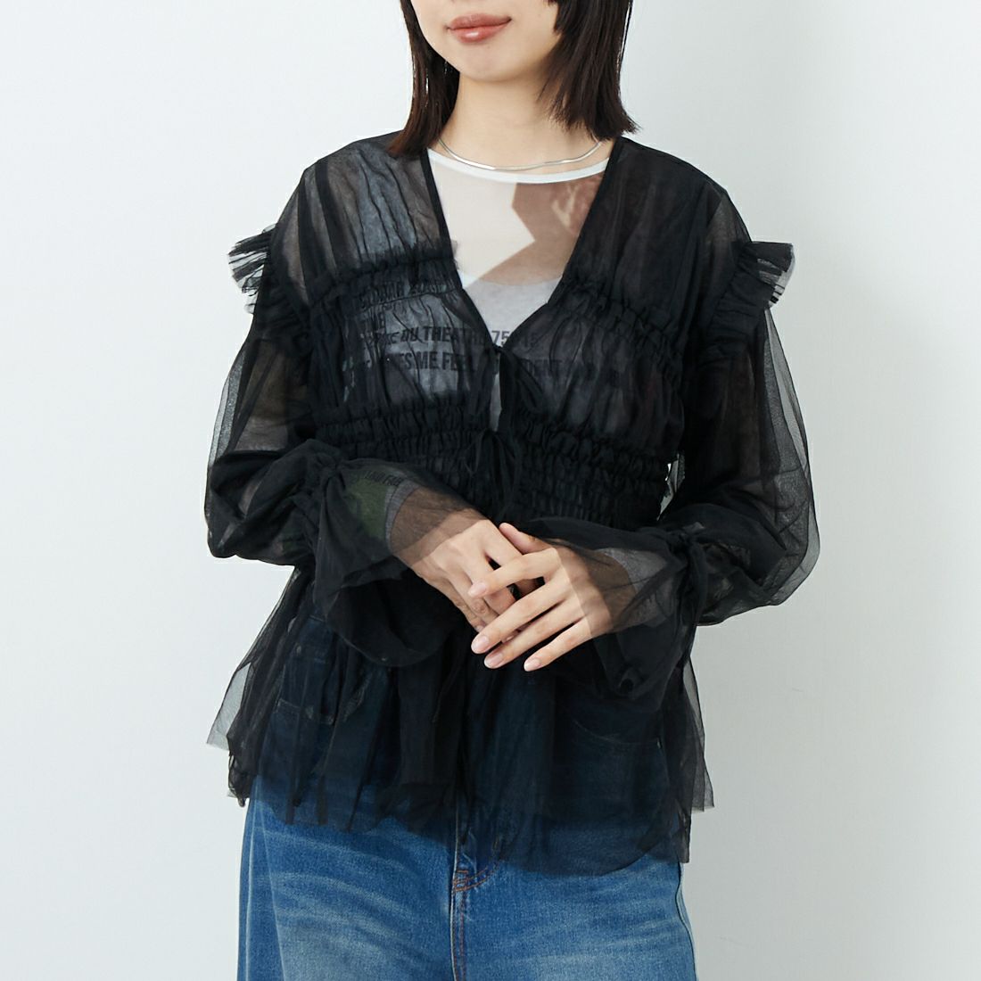 MAISON SPECIAL [メゾンスペシャル] 2WAYフリルギャザーチュール