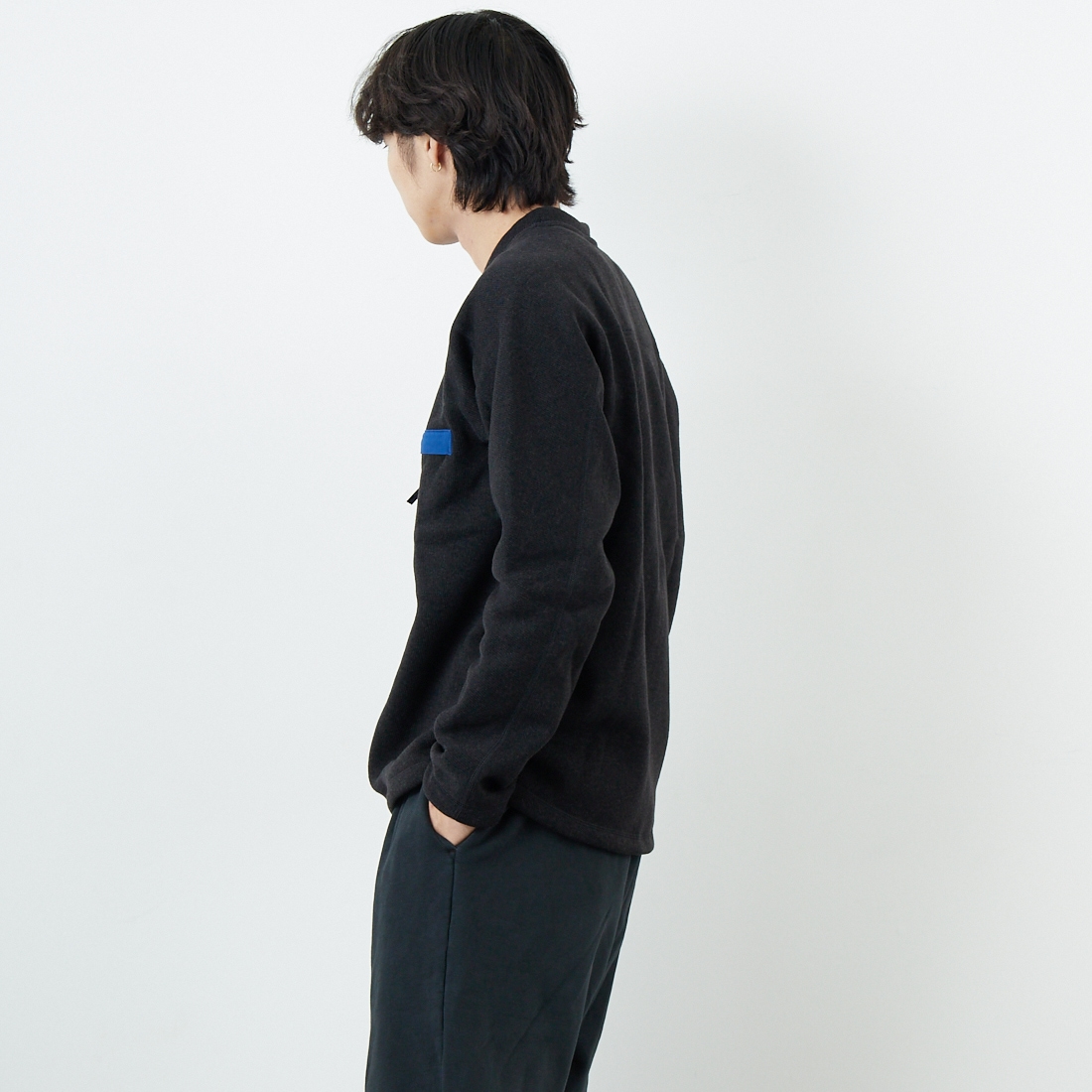 patagonia [パタゴニア] メンズ ベタークルーネックセーター [26240] BLK &&モデル身長：179cm 着用サイズ：M&&