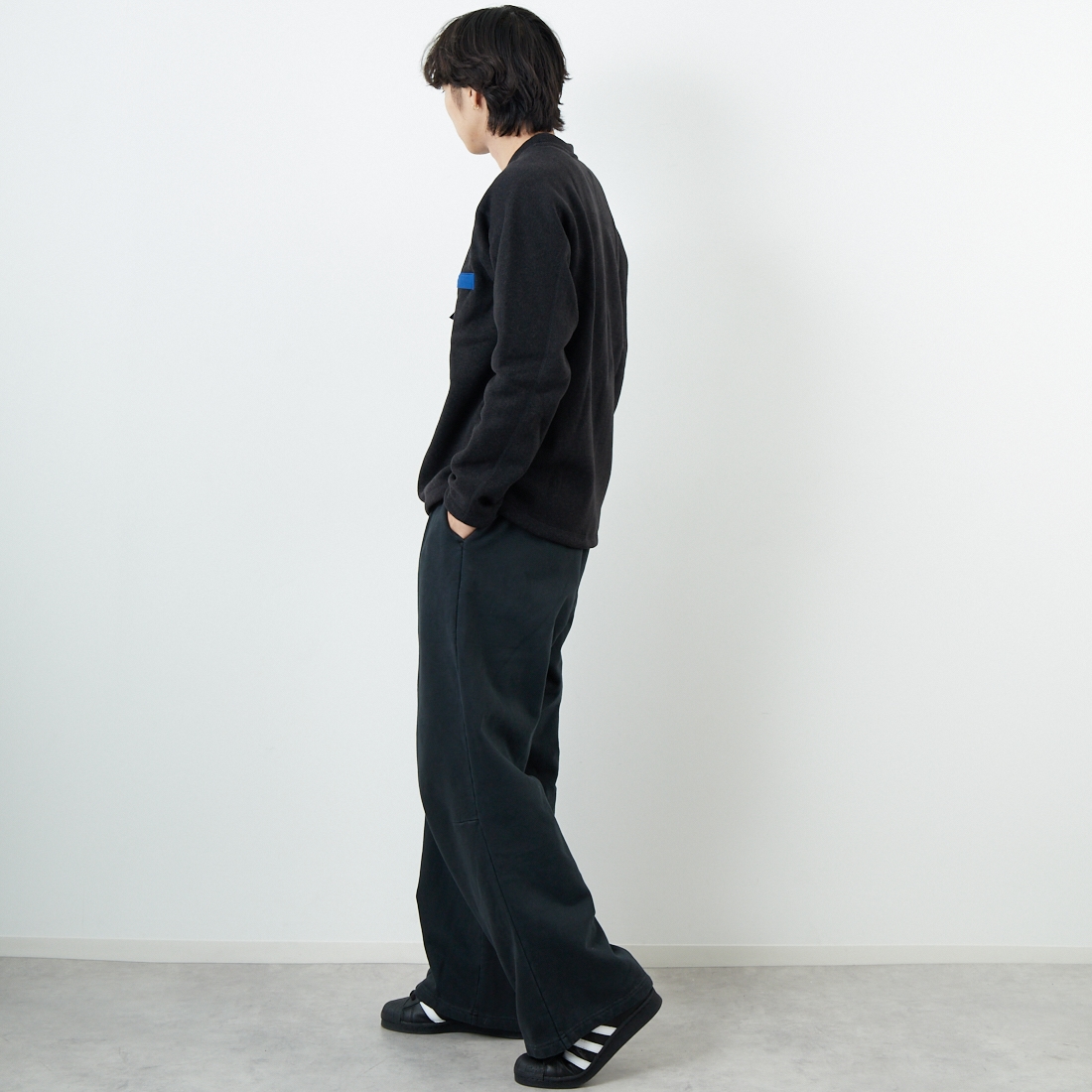 patagonia [パタゴニア] メンズ ベタークルーネックセーター [26240] BLK &&モデル身長：179cm 着用サイズ：M&&