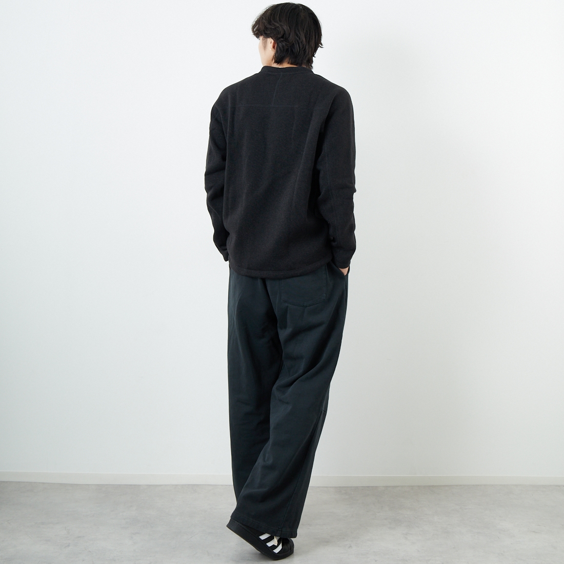 patagonia [パタゴニア] メンズ ベタークルーネックセーター [26240] BLK &&モデル身長：179cm 着用サイズ：M&&
