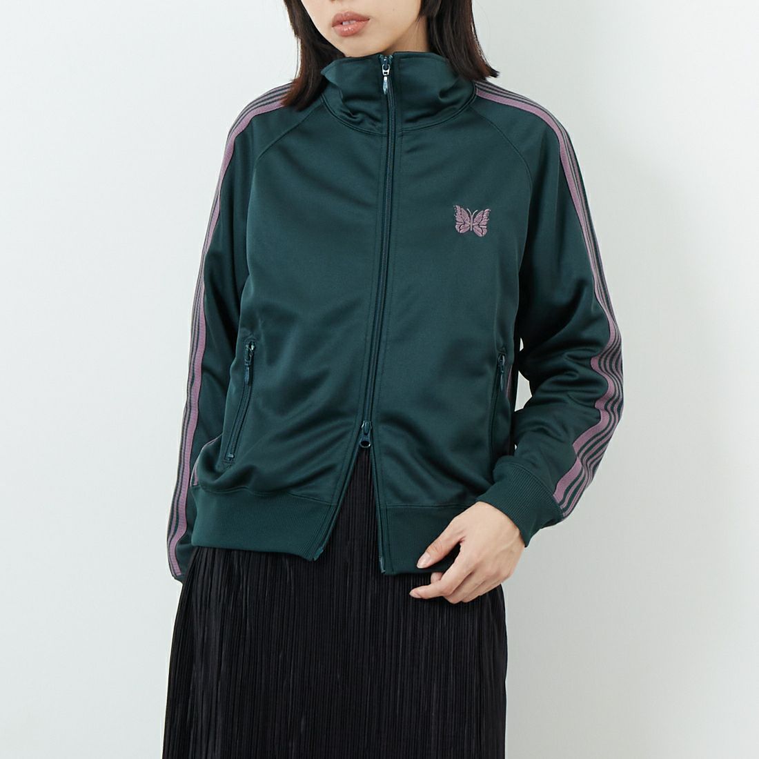 Needles [ニードルズ] トラックジャケット [RW314] B GREEN &&モデル身長：162cm 着用サイズ：2&&