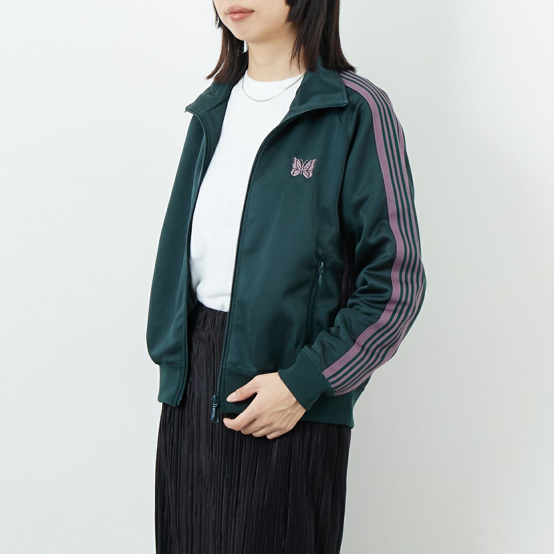 Needles [ニードルズ] トラックジャケット [RW314] B GREEN &&モデル身長：162cm 着用サイズ：2&&