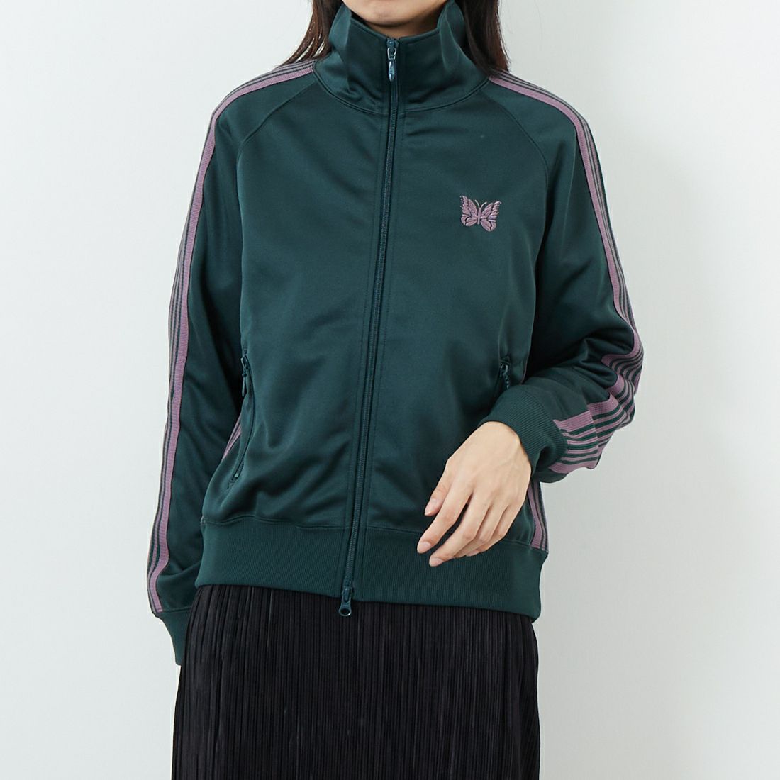 Needles [ニードルズ] トラックジャケット [RW314] B GREEN &&モデル身長：162cm 着用サイズ：2&&