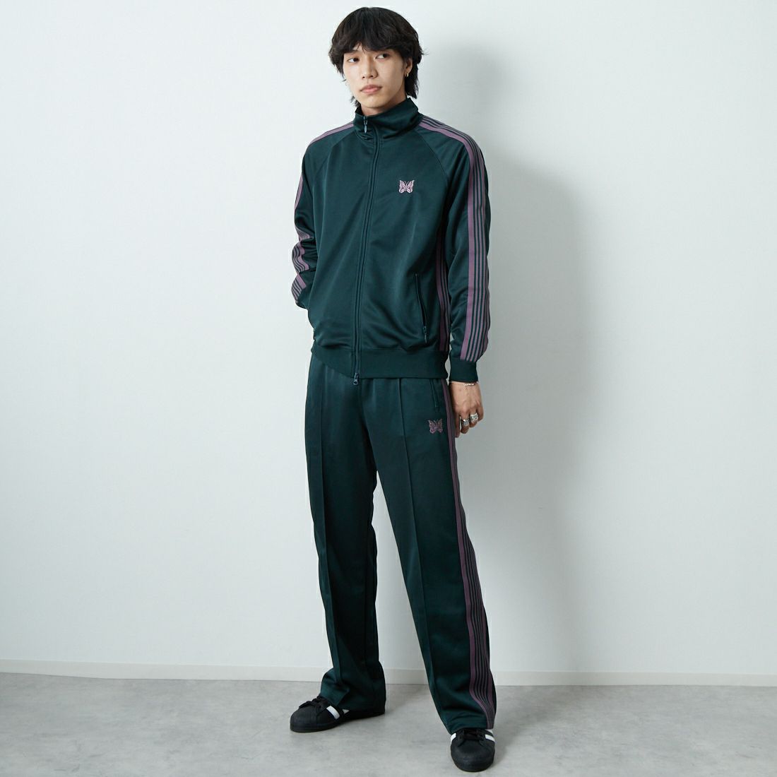Needles [ニードルズ] トラックジャケット [RW314] B GREEN &&モデル身長：179cm 着用サイズ：M&&