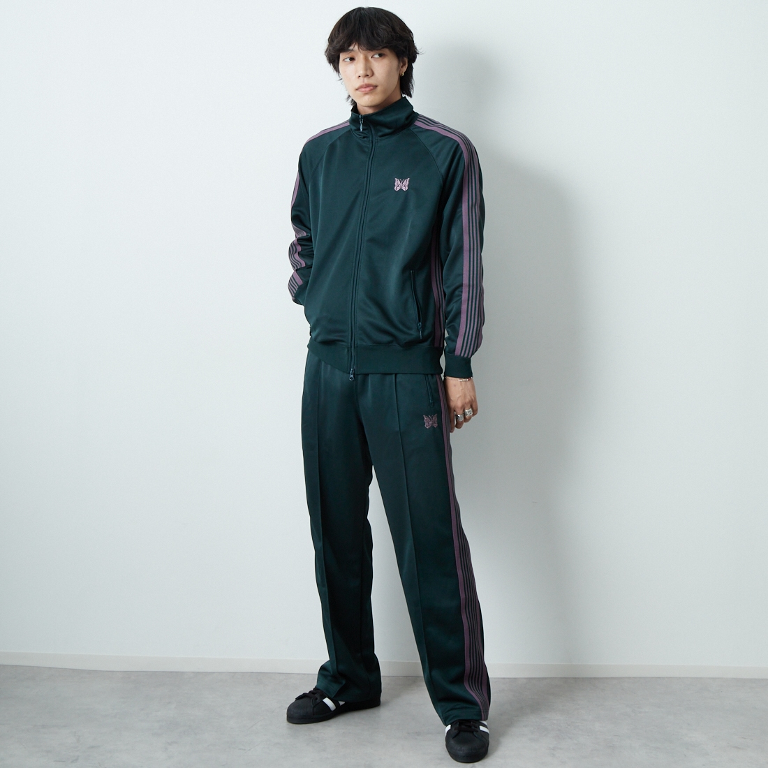 Needles [ニードルズ] トラックジャケット [RW314] B GREEN &&モデル身長：179cm 着用サイズ：M&&