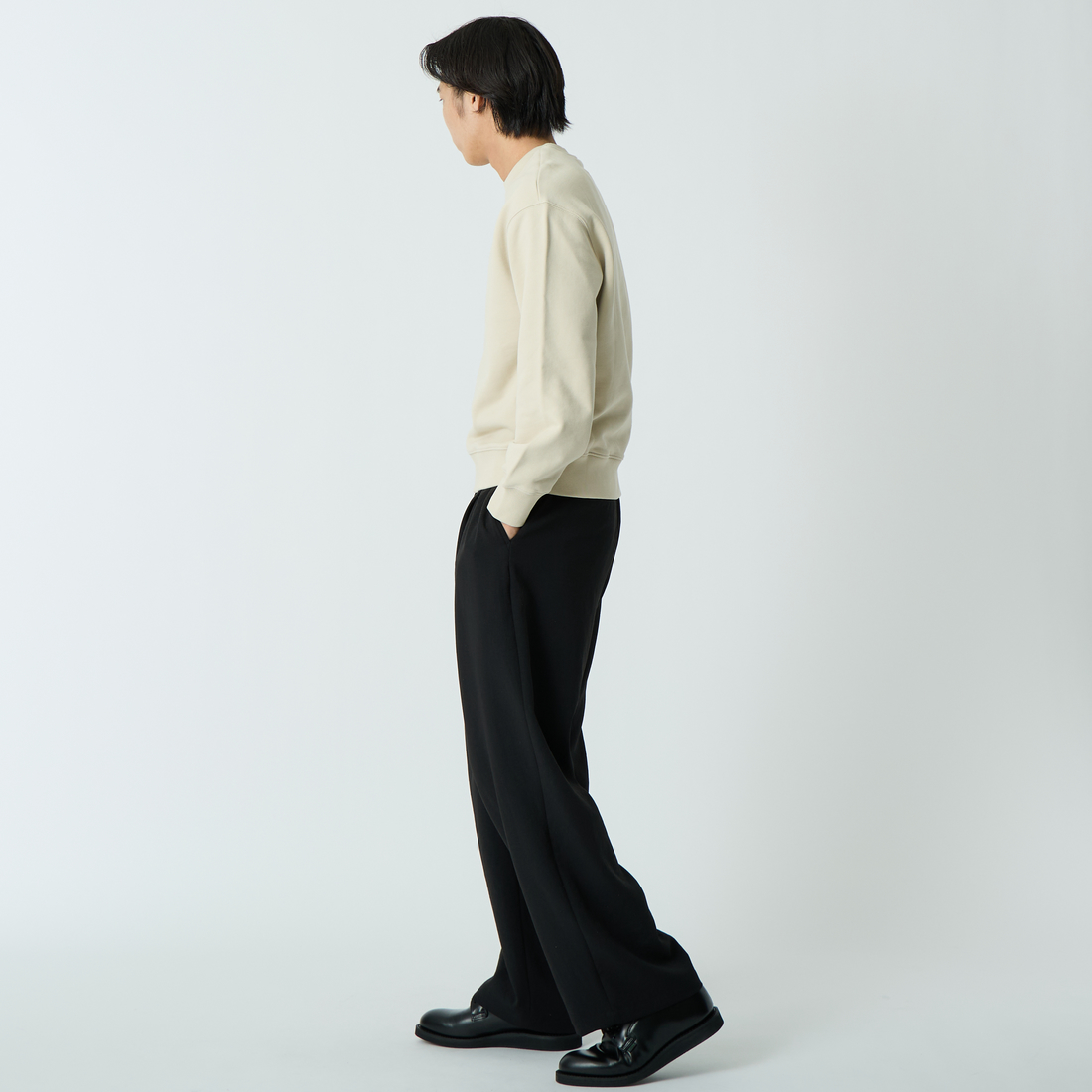 MAISON KITSUNE [メゾン キツネ] ハンドライティング コンフォートスウェット [MM00315KM0341] O197 BK/WH