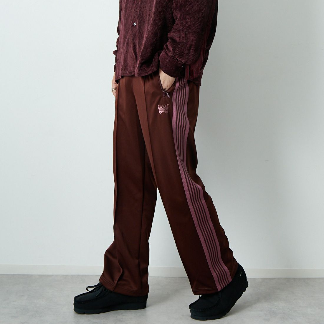 Needles [ニードルズ] トラックパンツ [RW316] A BROWN &&モデル身長：179cm 着用サイズ：S&&