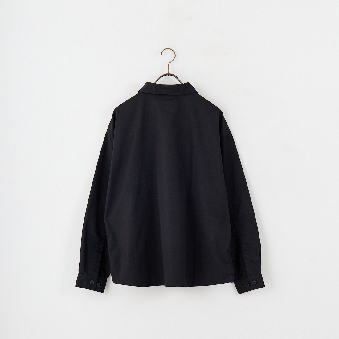 DANTON [ダントン] ワンポイントロゴ シャツジャケット [DT-B0396TCC] BLACK