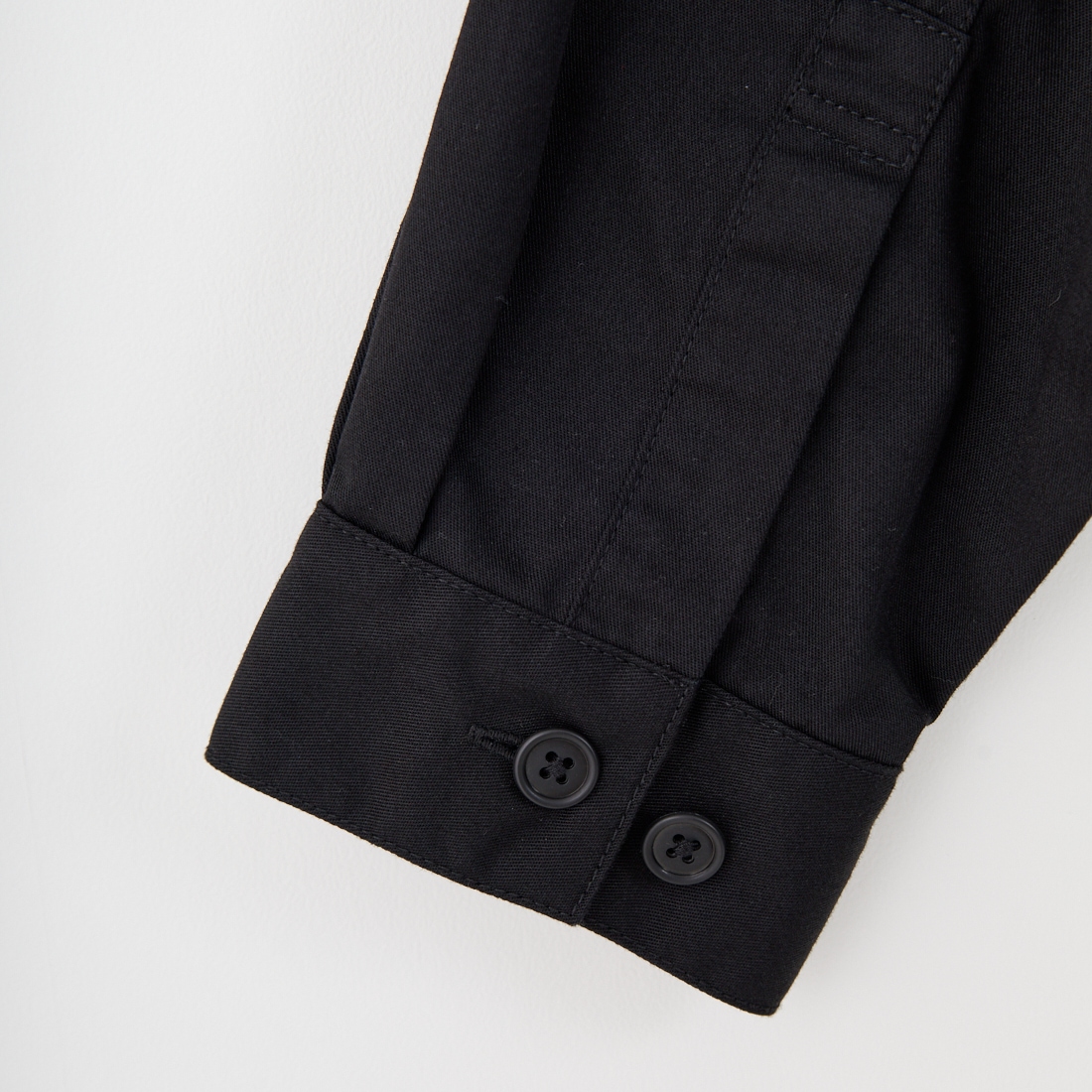 DANTON [ダントン] ワンポイントロゴ シャツジャケット [DT-B0396TCC] BLACK