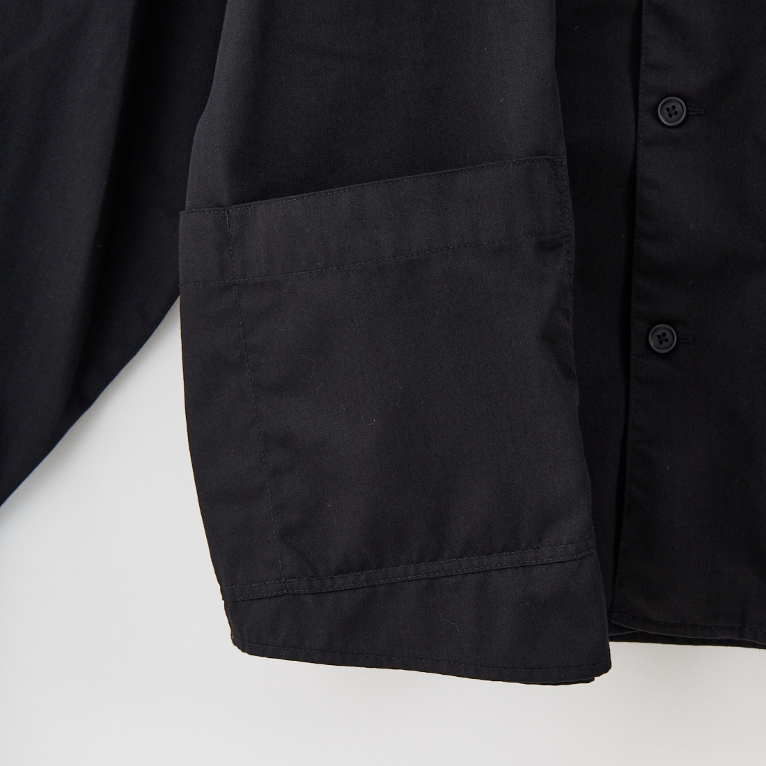 DANTON [ダントン] ワンポイントロゴ シャツジャケット [DT-B0396TCC] BLACK