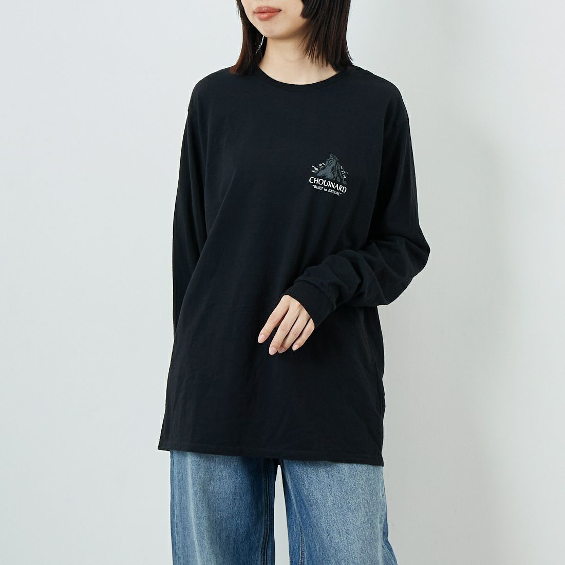 patagonia [パタゴニア] メンズ ロングスリーブ シュイナード クレスト レスポンシビリティー [37779] BLK &&モデル身長：162cm 着用サイズ：S&&