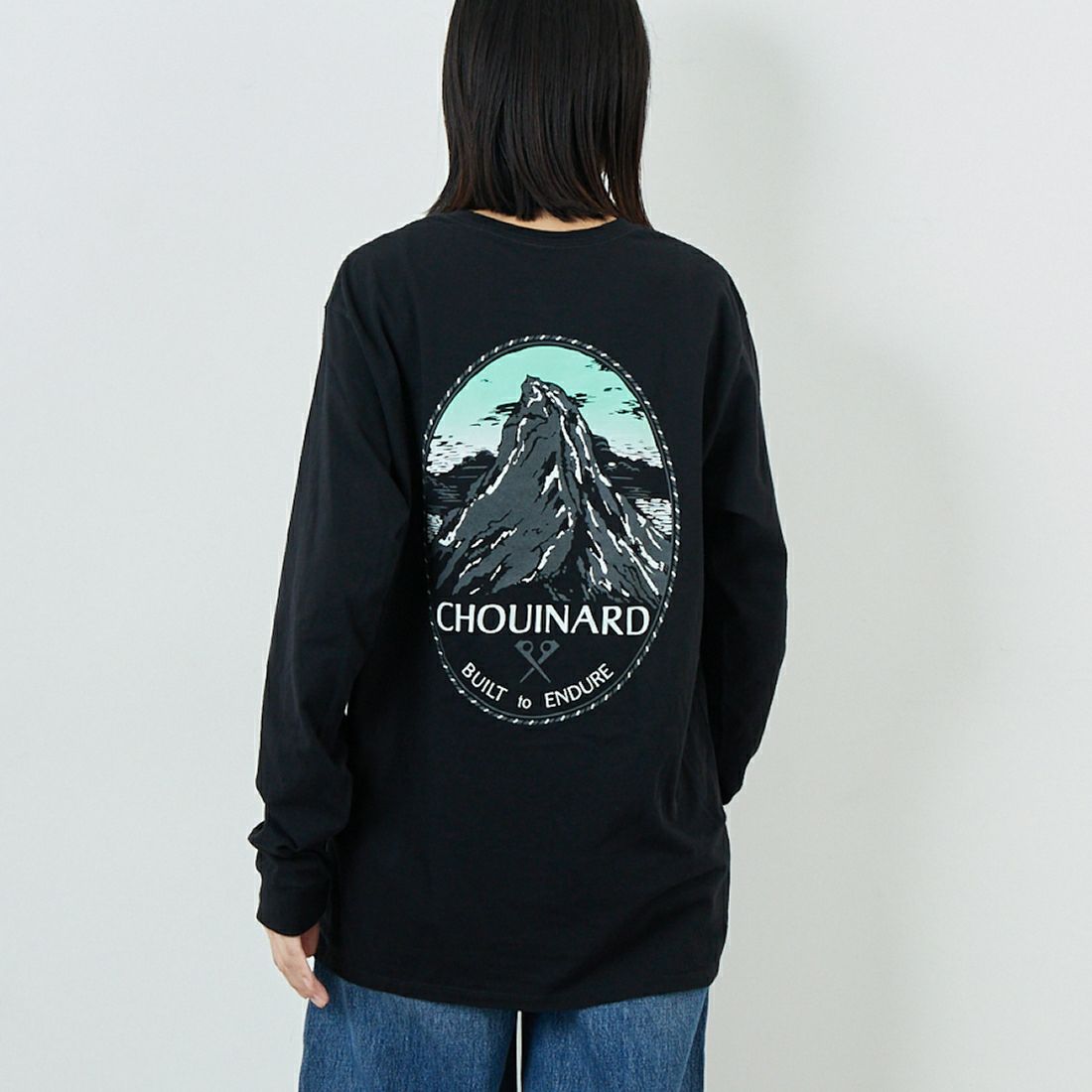 patagonia [パタゴニア] メンズ ロングスリーブ シュイナード クレスト レスポンシビリティー [37779] BLK &&モデル身長：162cm 着用サイズ：S&&