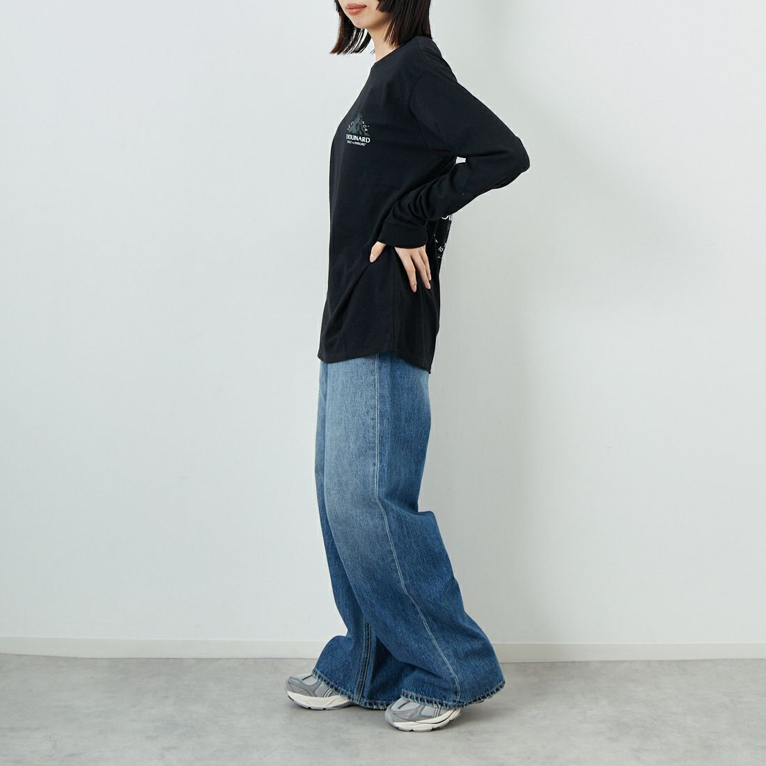 patagonia [パタゴニア] メンズ ロングスリーブ シュイナード クレスト レスポンシビリティー [37779] BLK &&モデル身長：162cm 着用サイズ：S&&