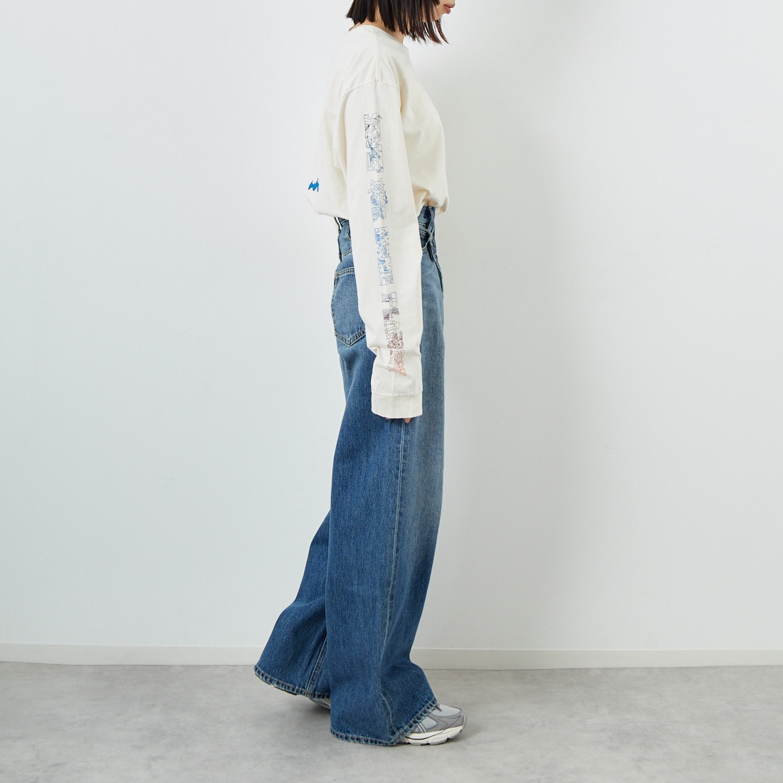 patagonia [パタゴニア] メンズ ロングスリーブ ロングウェイラウンド オーガニックTシャツ [37821] UDNL &&モデル身長：162cm 着用サイズ：S&&