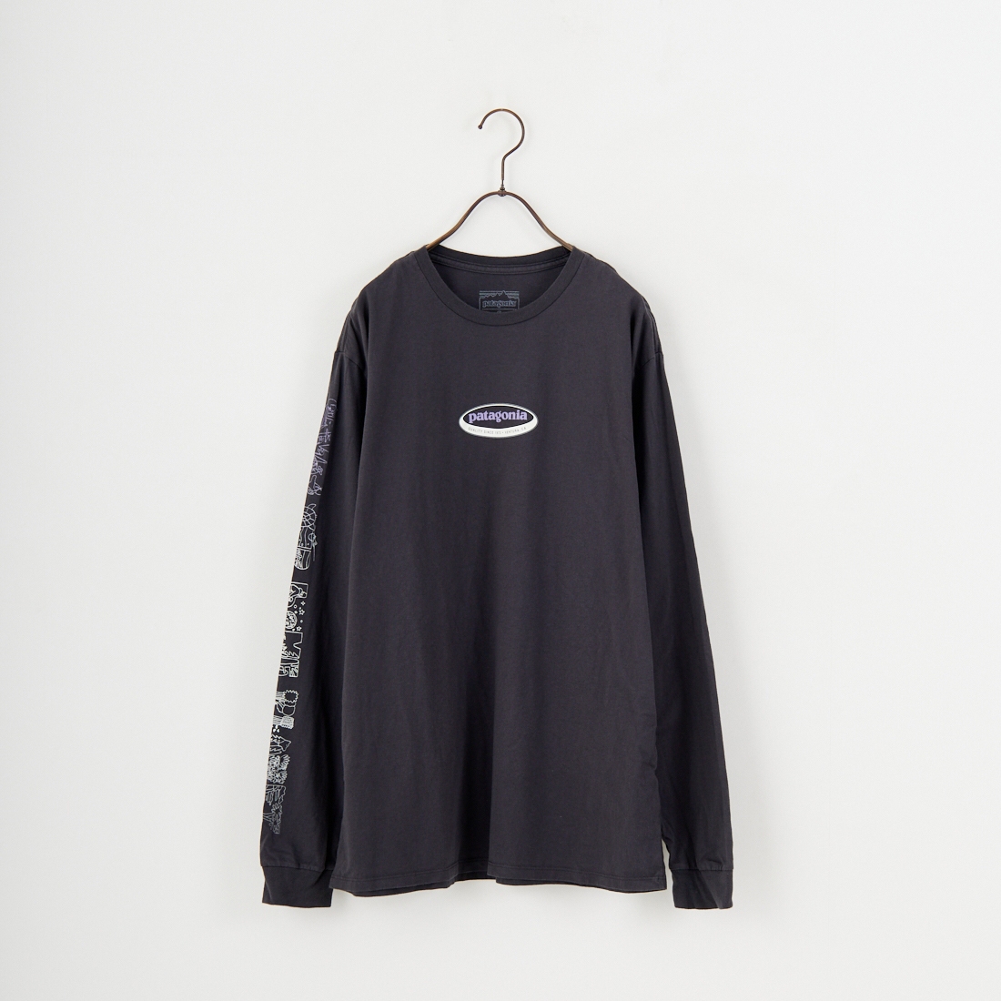 patagonia [パタゴニア] メンズ ロングスリーブ ロングウェイラウンド オーガニックTシャツ [37821] INBK