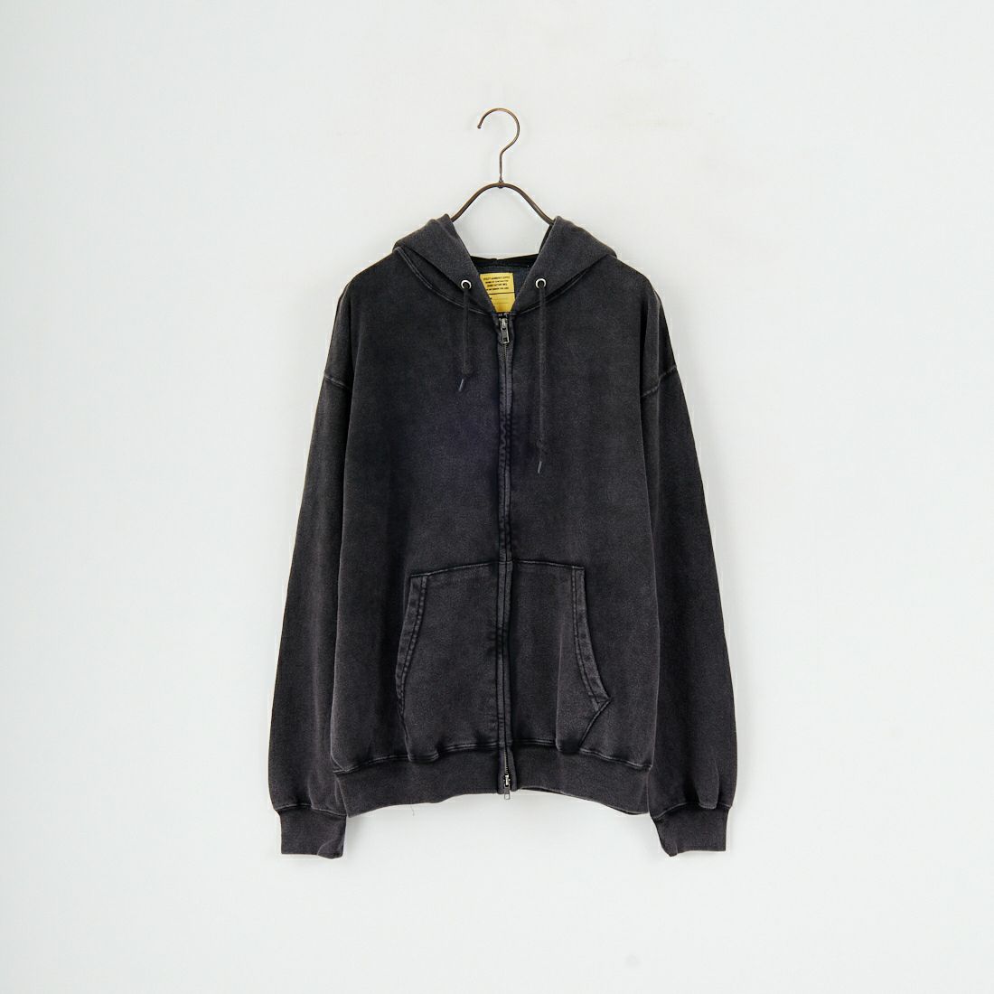 Jeans Factory Clothes [ジーンズファクトリークローズ] T/C ケミカル加工 裏毛ジップパーカー [2523-467IN] BLACK