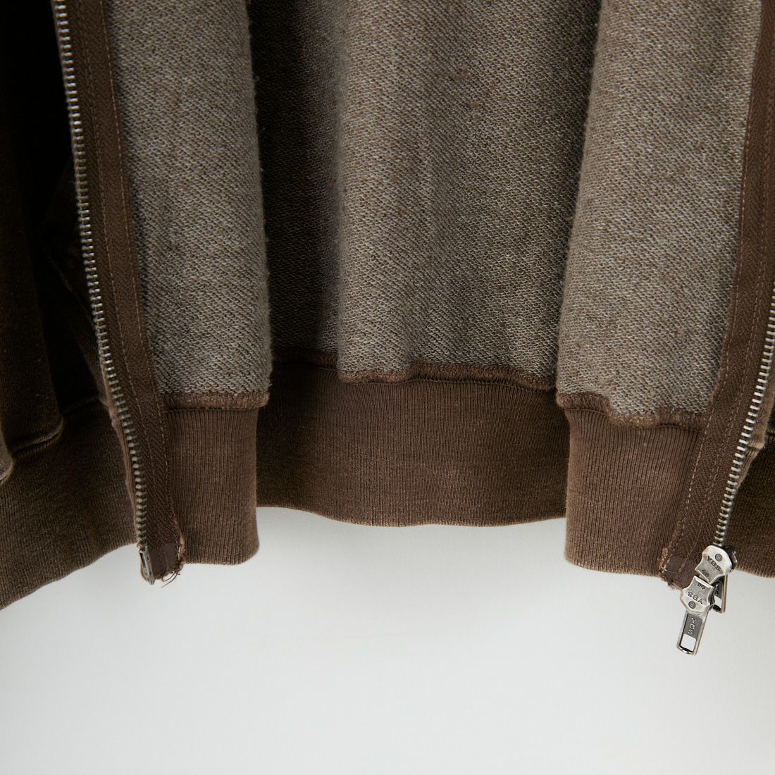 Jeans Factory Clothes [ジーンズファクトリークローズ] T/C ケミカル加工 裏毛ジップパーカー [2523-467IN] BROWN