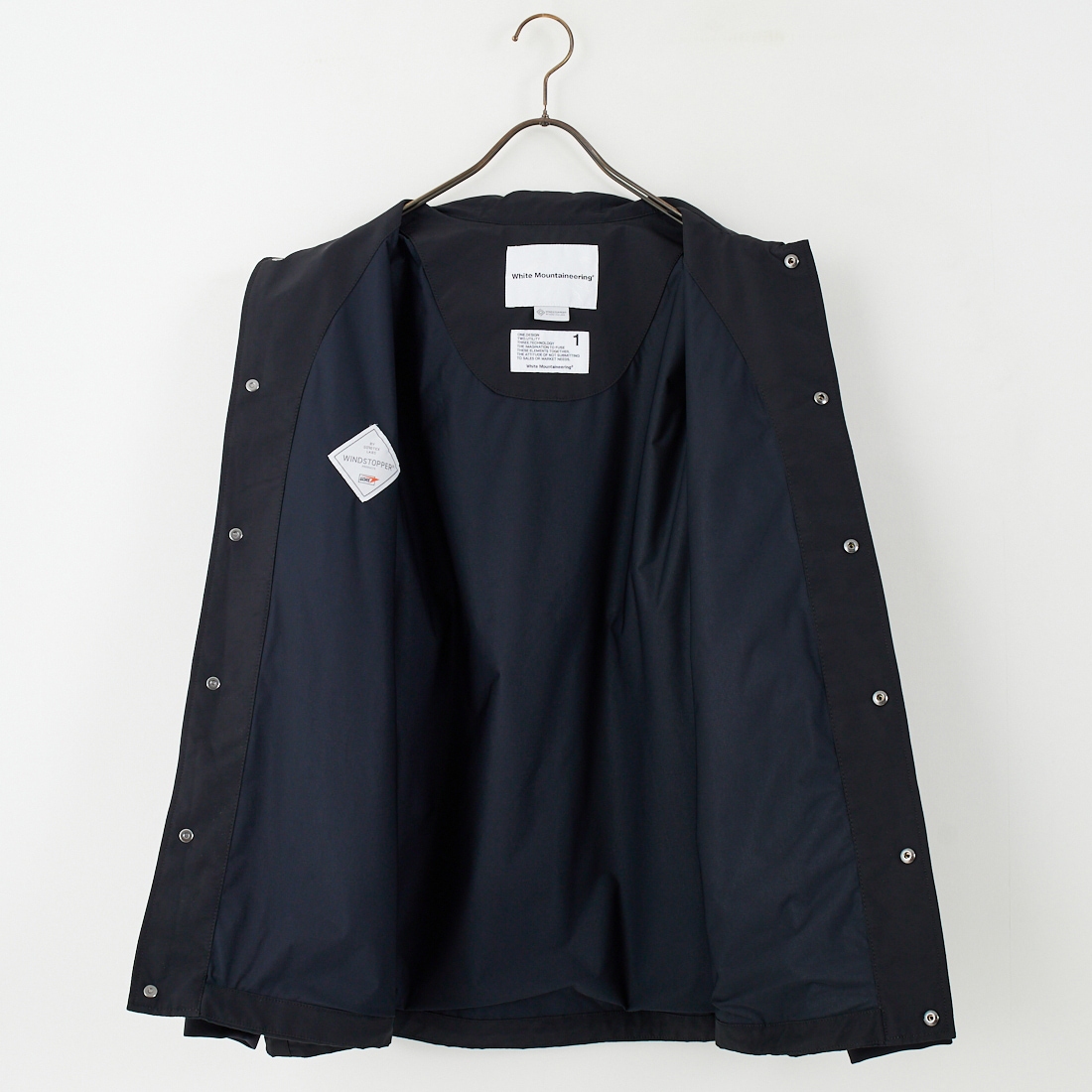 White Mountaineering [ホワイトマウンテニアリング] ウィンドストッパー コーチジャケット [WM2573206] BLACK