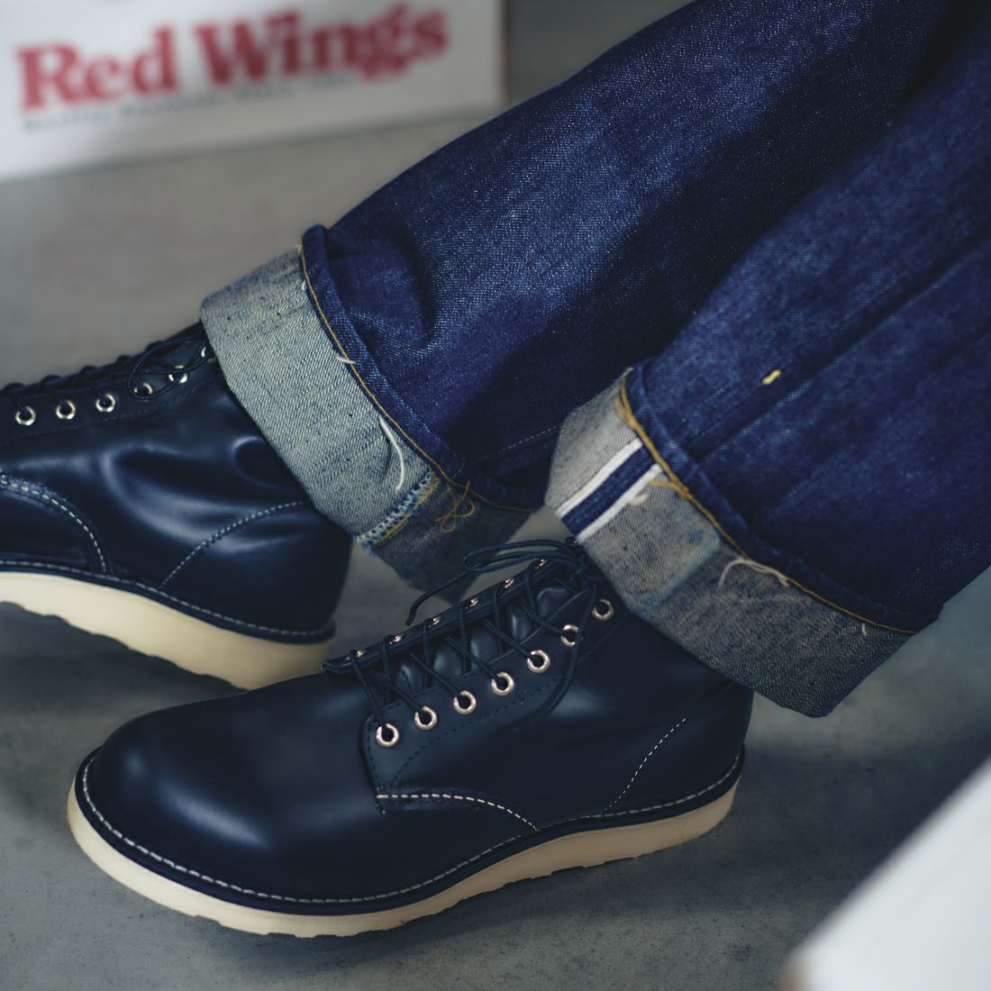 RED WING [レッドウィング] 6インチ クラシックラウンド Dワイズ [8165] ﾌﾞﾗｯｸ ｸﾛｰﾑ