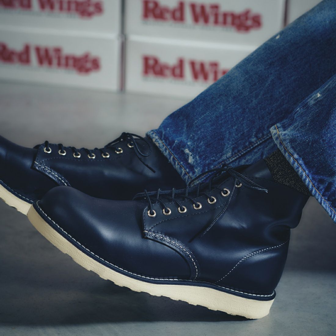 RED WING [レッドウィング] 6インチ クラシックラウンド Dワイズ [8165] ﾌﾞﾗｯｸ ｸﾛｰﾑ