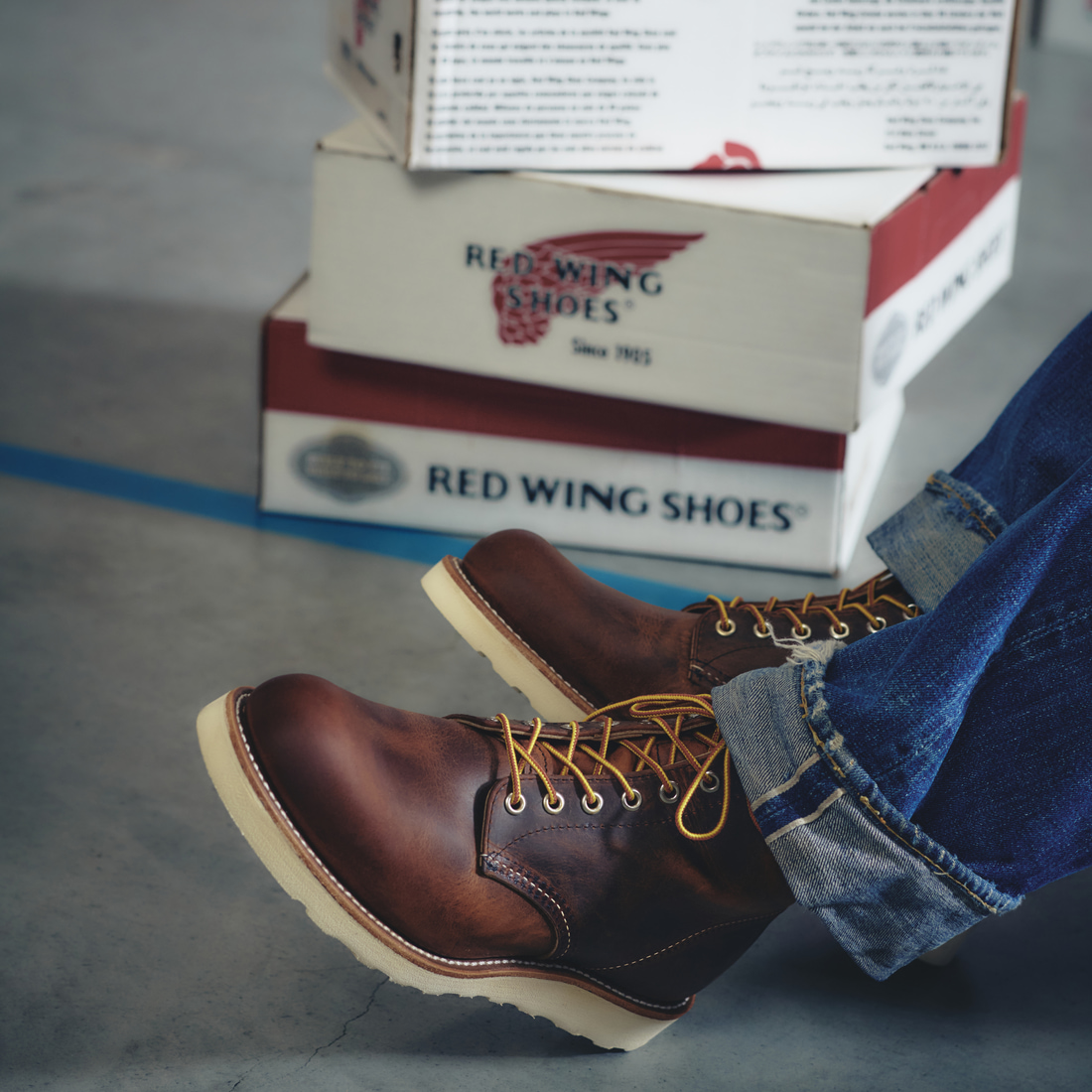 RED WING [レッドウィング] 6インチ クラシックラウンド Dワイズ [9111] ｶｯﾊﾟｰ ﾗﾌｱﾝ
