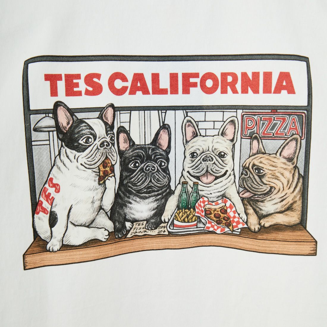 The Endless Summer [エンドレスサマー] CALIFORNIA PIZZA DINER ロングスリーブTシャツ [FH-25774328] 07 WHITE