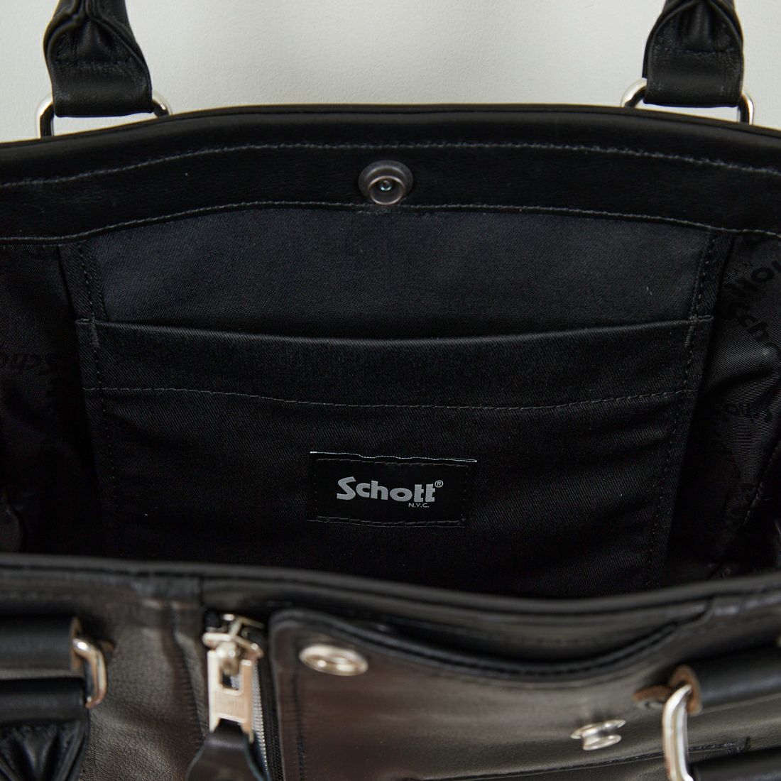 Schott [ショット] ミニライダーストートバッグ [7824976010] 010 BLACK