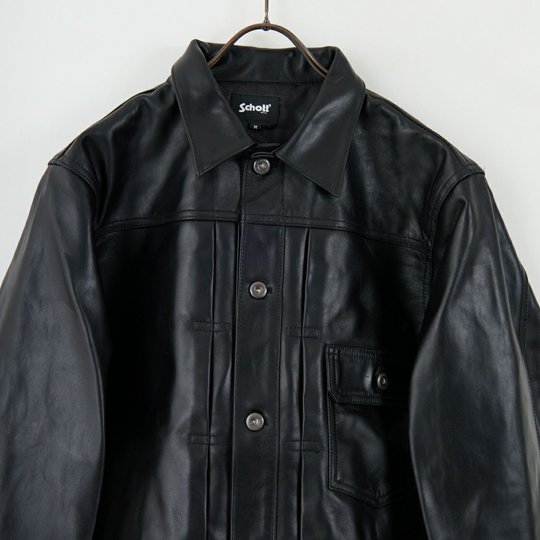 Schott [ショット] シープレザー トラッカージャケット [7825950015] 010 BLACK