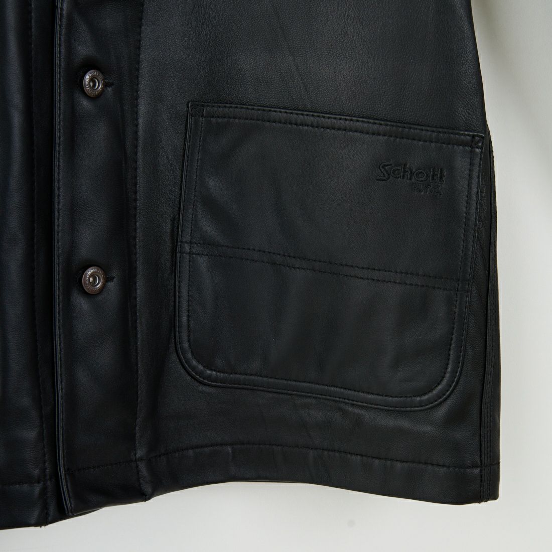 Schott [ショット] ラムレザー カバーオールジャケット [7825950012] 010 BLACK