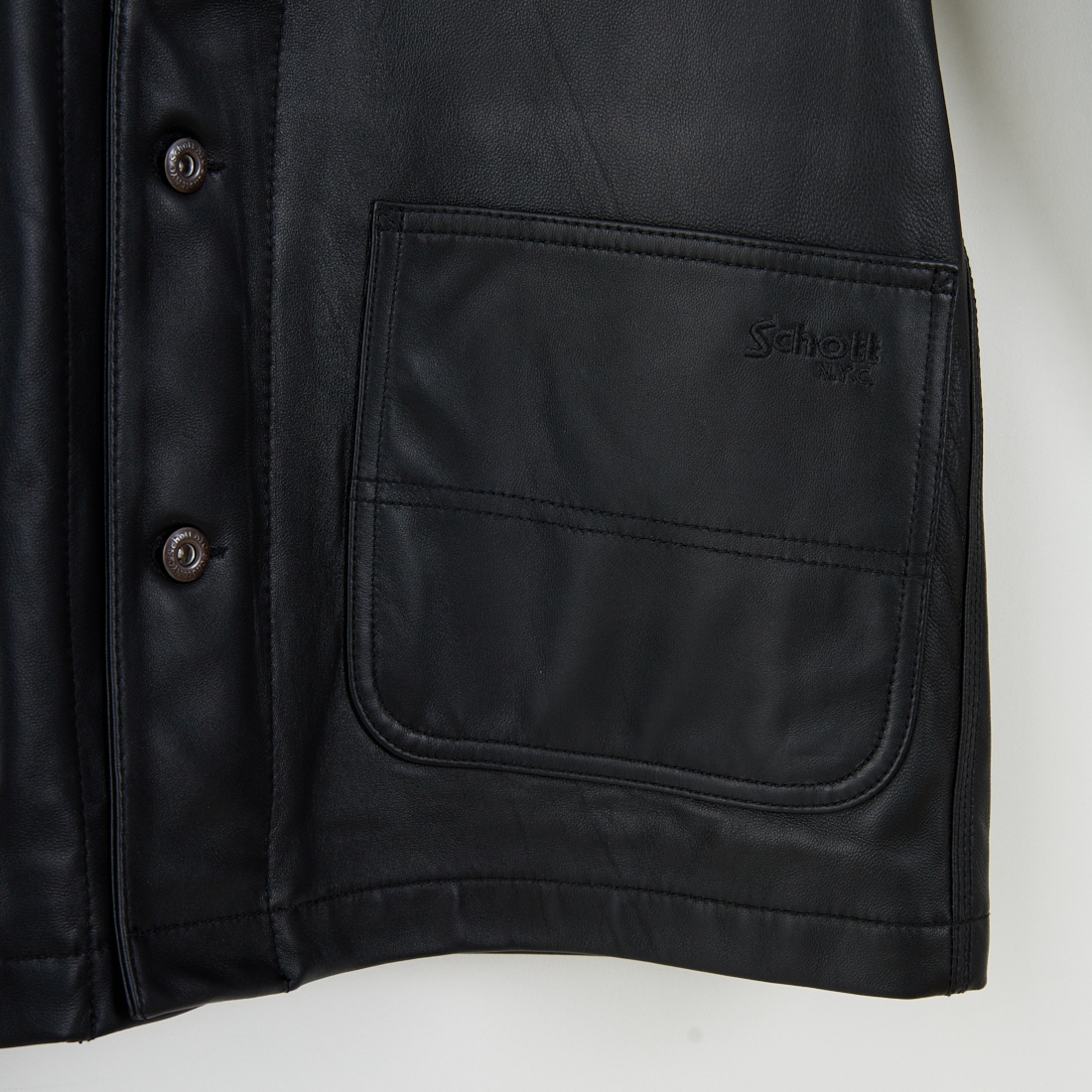 Schott [ショット] ラムレザー カバーオールジャケット [7825950012] 010 BLACK