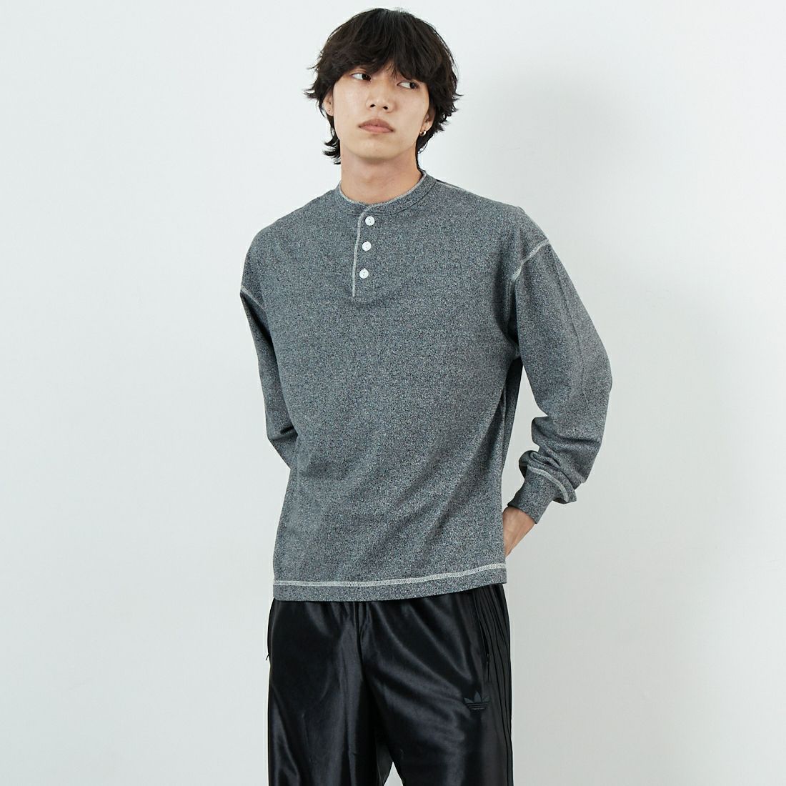 H.CHARCOAL&&モデル身長：179cm 着用サイズ：M&&